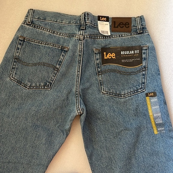 🆕 Men’s Lee Jeans Regular Fit Straight Leg 32x30 Light Stone - Picture 4 of 10